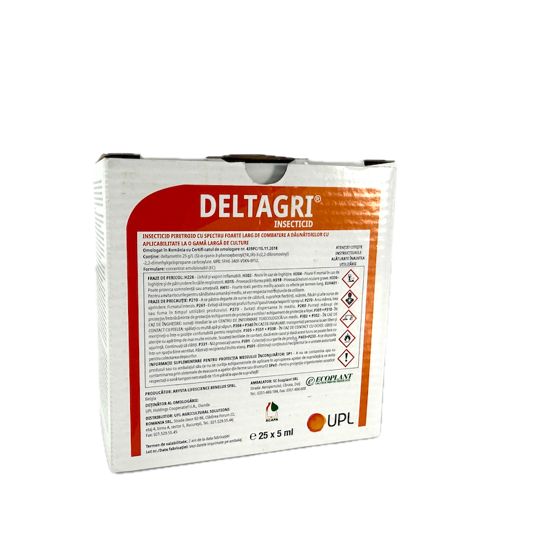 Deltagri 5Ml, Insecticid Contact Pentru Gandacul De Colorado, Molia Vitei De Vie, Muscultia Alba De Sera