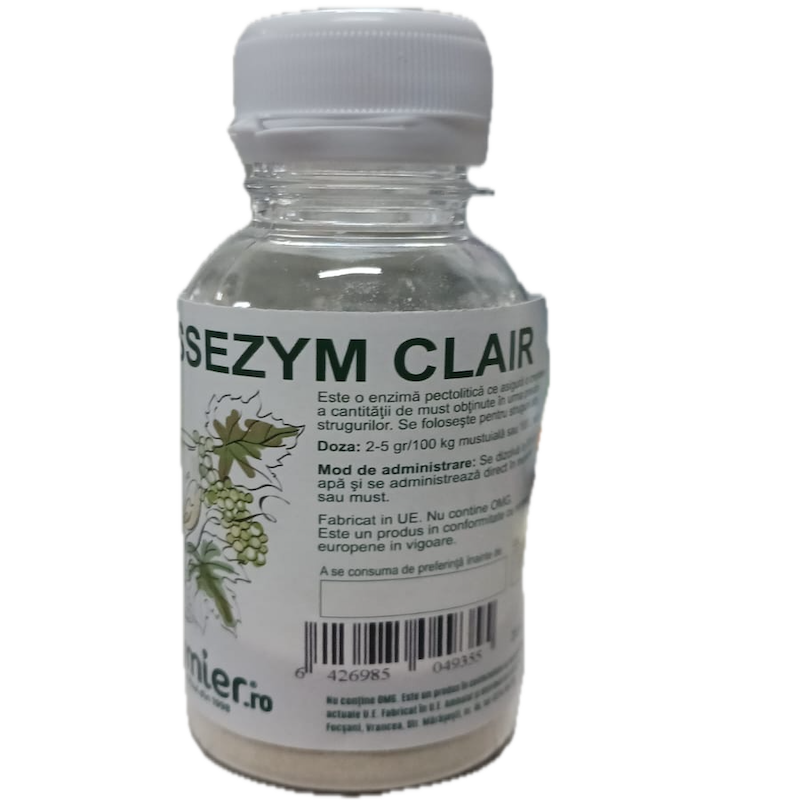 Enzime Essezym Clair 20 Gr (Pentru Struguri Albi, Creste Cantitatea De Must Obtinuta Prin Macerare)