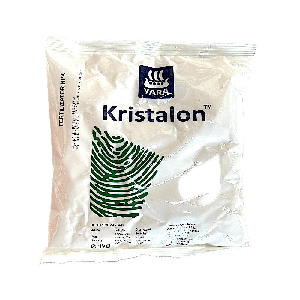Kristalon Verde 1 Kg, Ingrasamant Npk 18-18-18, Yara, Foliar, Fertirigare, Radicular (Pomi Fructiferi, Legume, Sere, Flori)