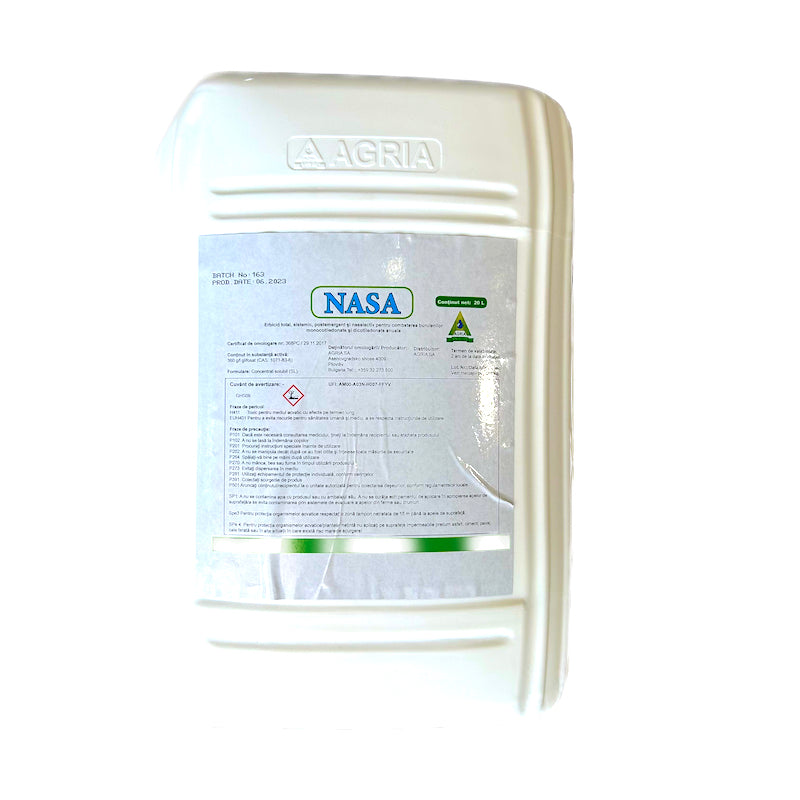 Nasa 20 L Erbicid Total Sistemic, Post Emergent, Neselectiv, Glifosat (Buruieni Monocotiledonate Si Dicotiledonate, Anuale Si Perene)