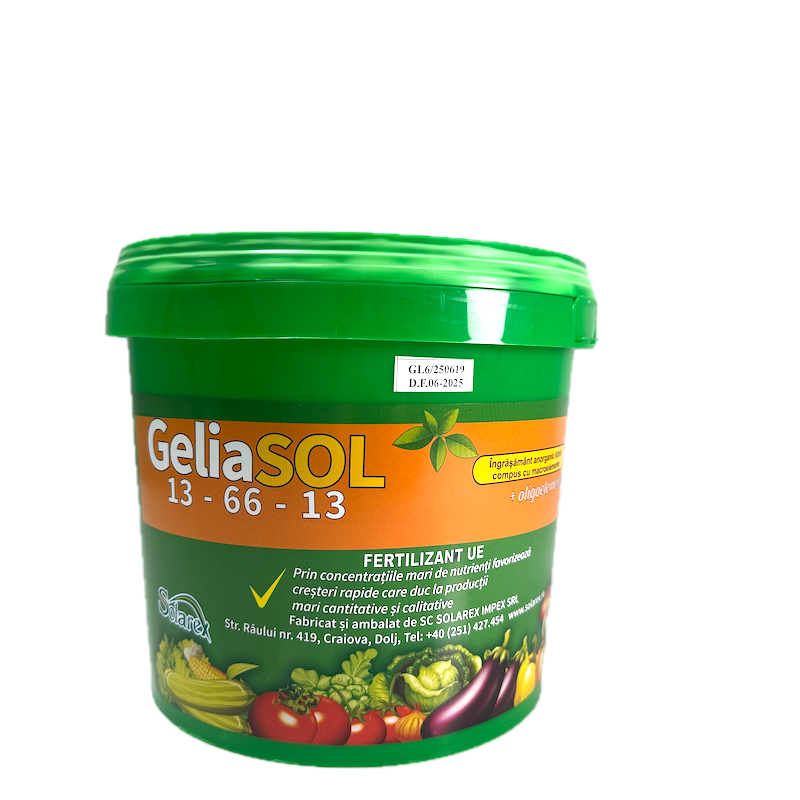 Geliasol 13-66-13+Oligoelemente 5 Kg, Ingrasamant Fertirigare, Solarex