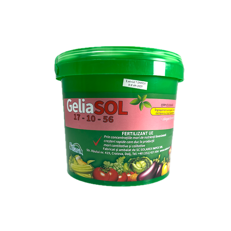 Geliasol 17-10-56+Oligoelemente 5 Kg, Ingrasamant Fertirigare, Solarex