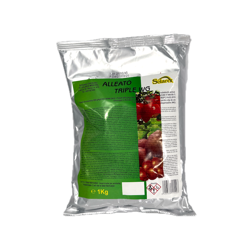 Alleato Triple Wg 1 Kg, Fungicid Sistemic Si De Contact, 3 Substante Active (Fosetil De Aluminiu, Cimoxanil, Folpet), Vita De Vie