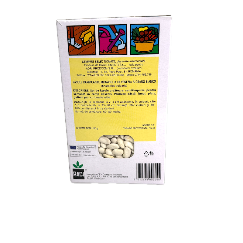 Seminte Fasole Lata Urcatoare Galbena Meraviglia Di Venezia 250 Gr