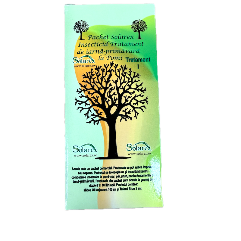 Pachet Ulei+Insecticid Pomi 10L Apa -Prima Stropire- Midos Oil Adjuvant 100 Ml + Insecticid Talent Blue 2 Ml