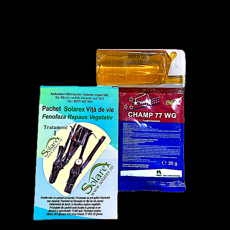 Pachet Tratament 1 Vita De Vie Pt 10L Apa, Solarex, Contine Midos Oil Si Champ 77Wg