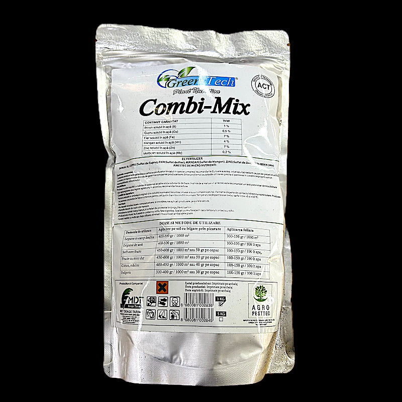 Combi Mix 1 Kg, Ingrasamant Cu Microelemente, Green Tech, Contine Fier, Bor, Mangan, Zinc, Molibden, Cupru