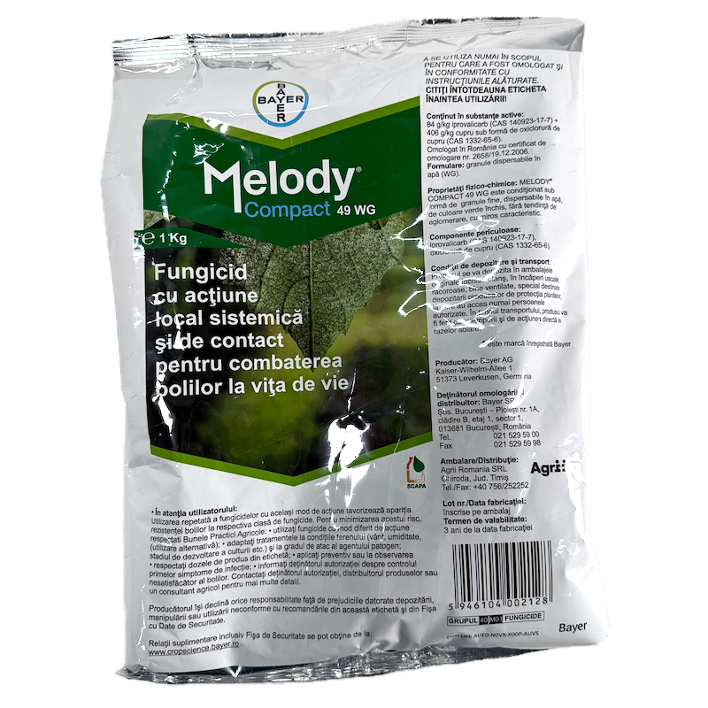 Melody Compact 49Wg 1 Kg Fungicid Sistemic Si De Contact, Bayer, Mana (Vita De Vie)