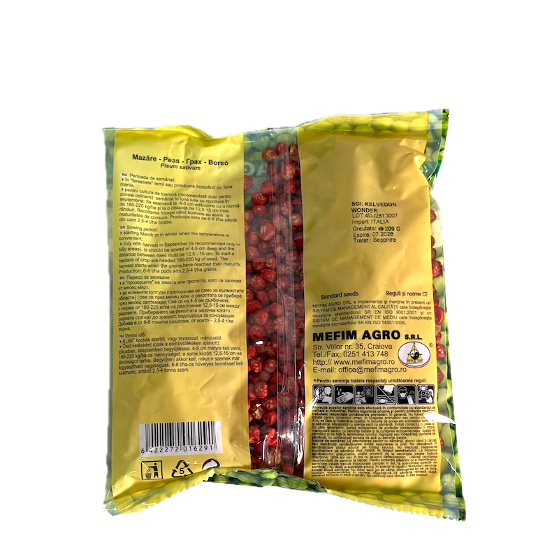 Seminte Mazare Kelvedon Wonder 200 Gr, Mefim