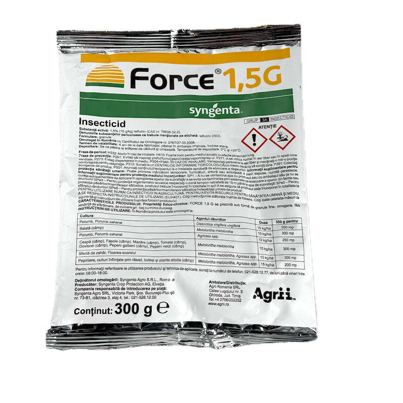 Force 1,5G 300 Gr, Insecticid Contact, Porumb, Syngenta