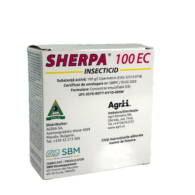 Sherpa 100Ew 3 Ml, Insecticid Cu Spectru Larg (Mar, Prun, Legume, Hamei)