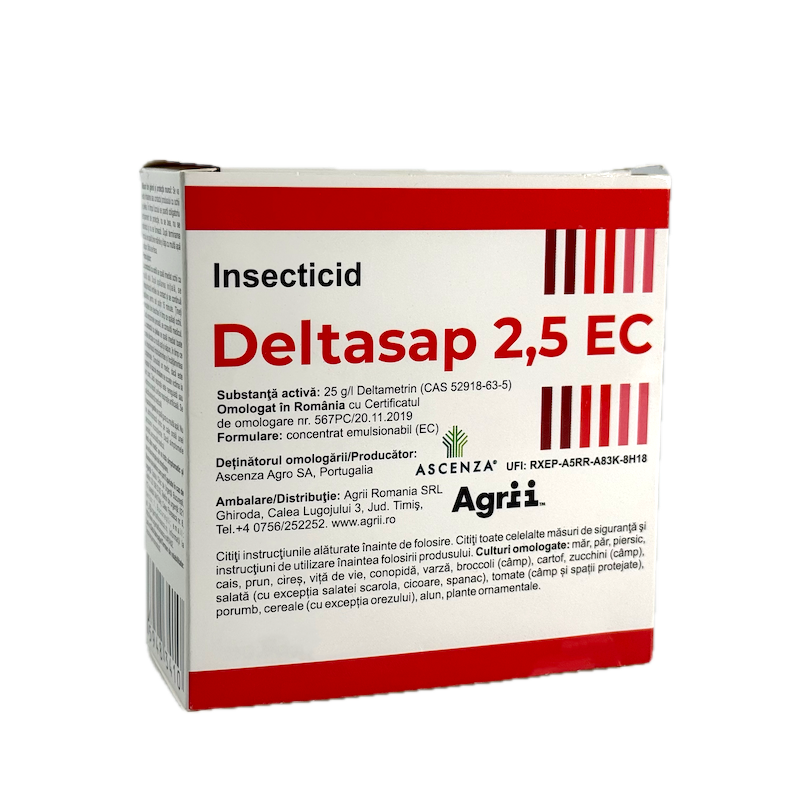 Deltasap 2.5Ec 5 Ml, Insecticid (Pomi, Vita De Vie, Cereale, Cartof, Salata, Varza, Alun, Plante Ornamentale)