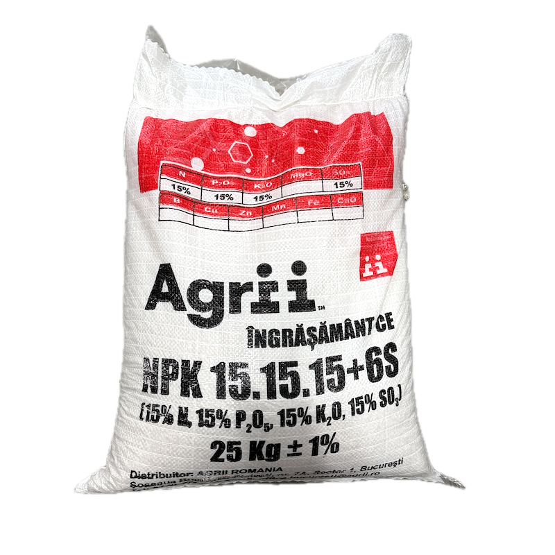 Ingrasamant Complex Npk 15-15-15 +15%So2 Sac 25 Kg