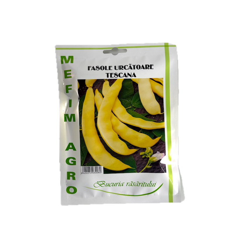 Seminte Fasole Urcatoare Galbena Lata Tescana 50 Gr, Mefim