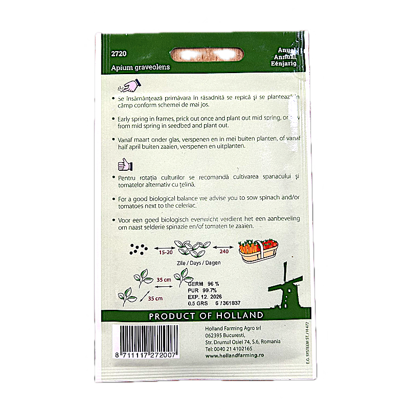 Seminte Telina De Radacina Dolvi 0.5 Gr, Holland