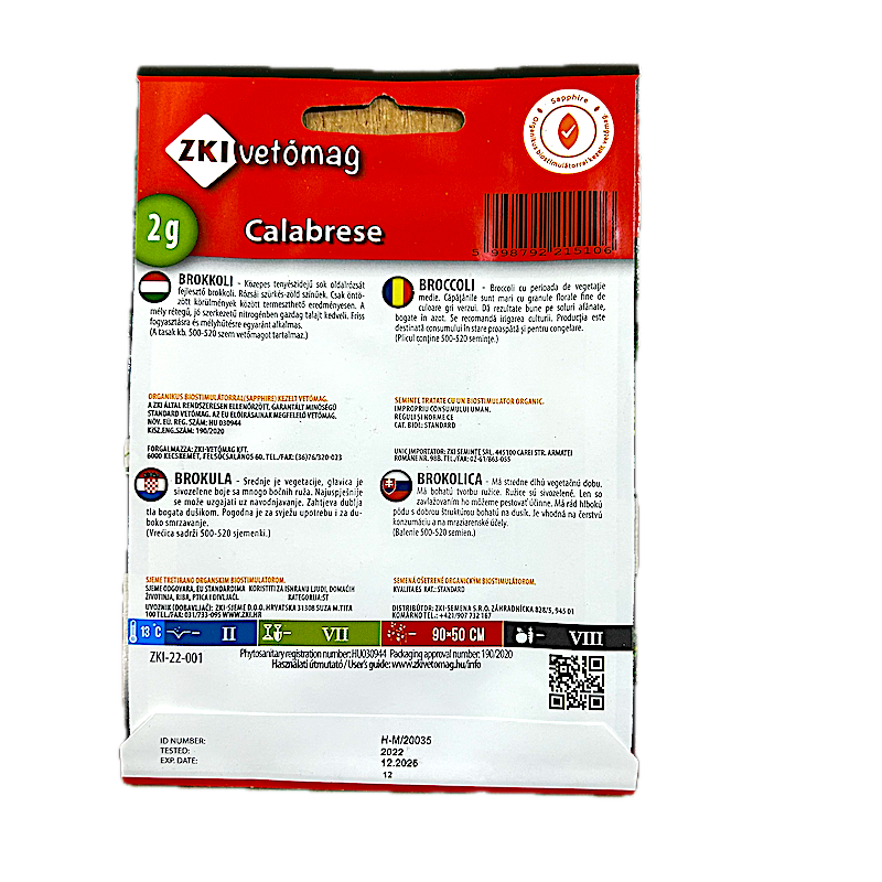 Seminte Brocoli Calabrese 2 Gr, Zki