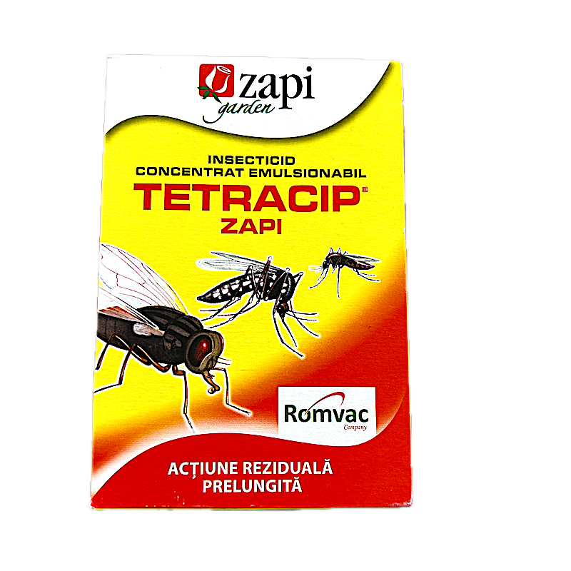 Tetracip Zapi 100 Ml, Insecticid Concentrat Emulsionabl, Romvac, Actiune Rapida Si Reziduala, Muste, Tantari, Insecte Taratoare