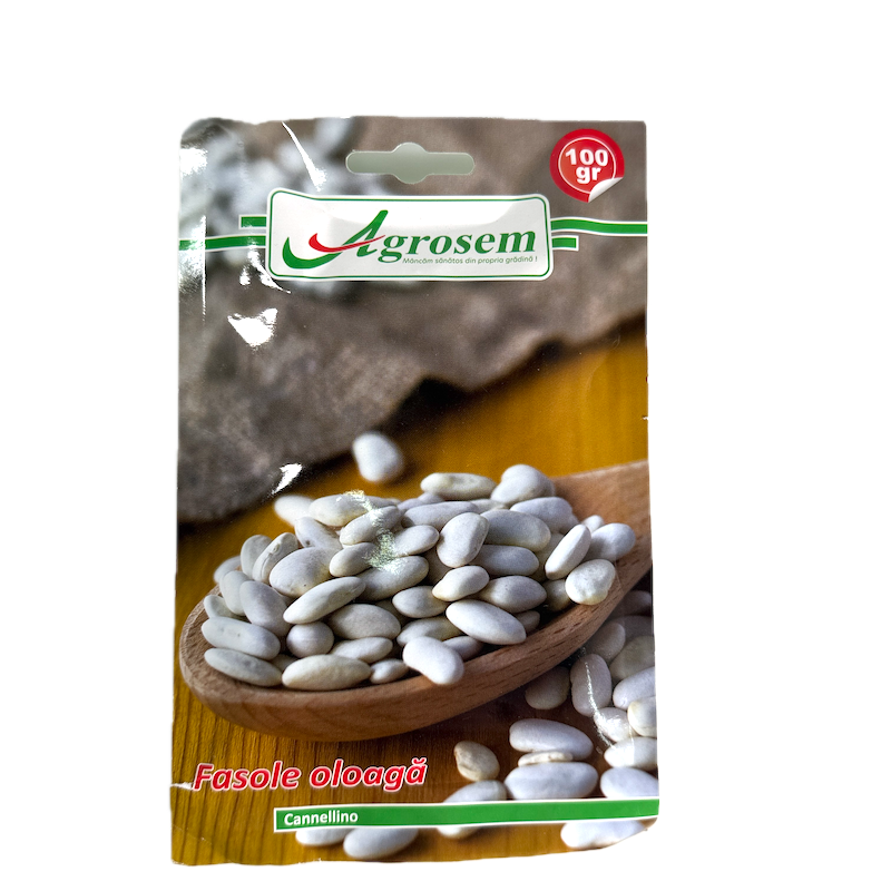 Seminte Fasole Pitica Pentru Boabe Albe Cannelino 100 Gr, Agrosem