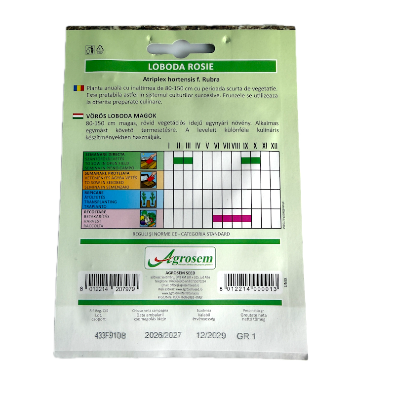 Seminte Loboda Rosie 1 Gr, Agrosem