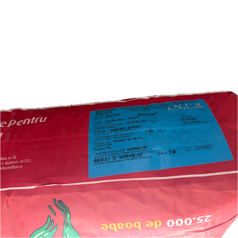 Seminte Porumb Turda Star 25.000 Boabe, Fao 340, Semi-Timpuriu, Fertillia