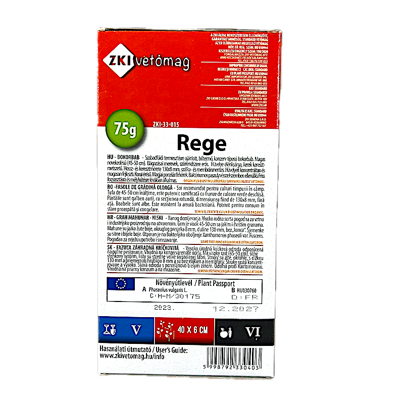 Seminte Fasole Galbena Oloaga Rege 75 Gr, Zki