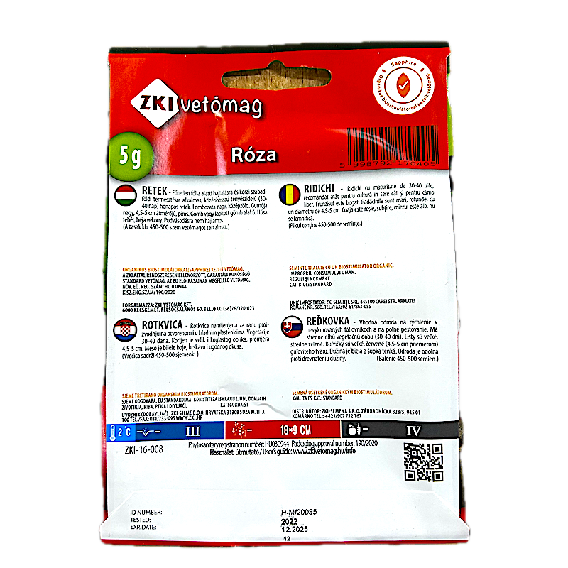 Seminte Ridichi Roza 5 Gr, Zki