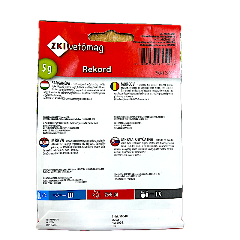 Seminte Morcov Rekord 5 Gr, Zki