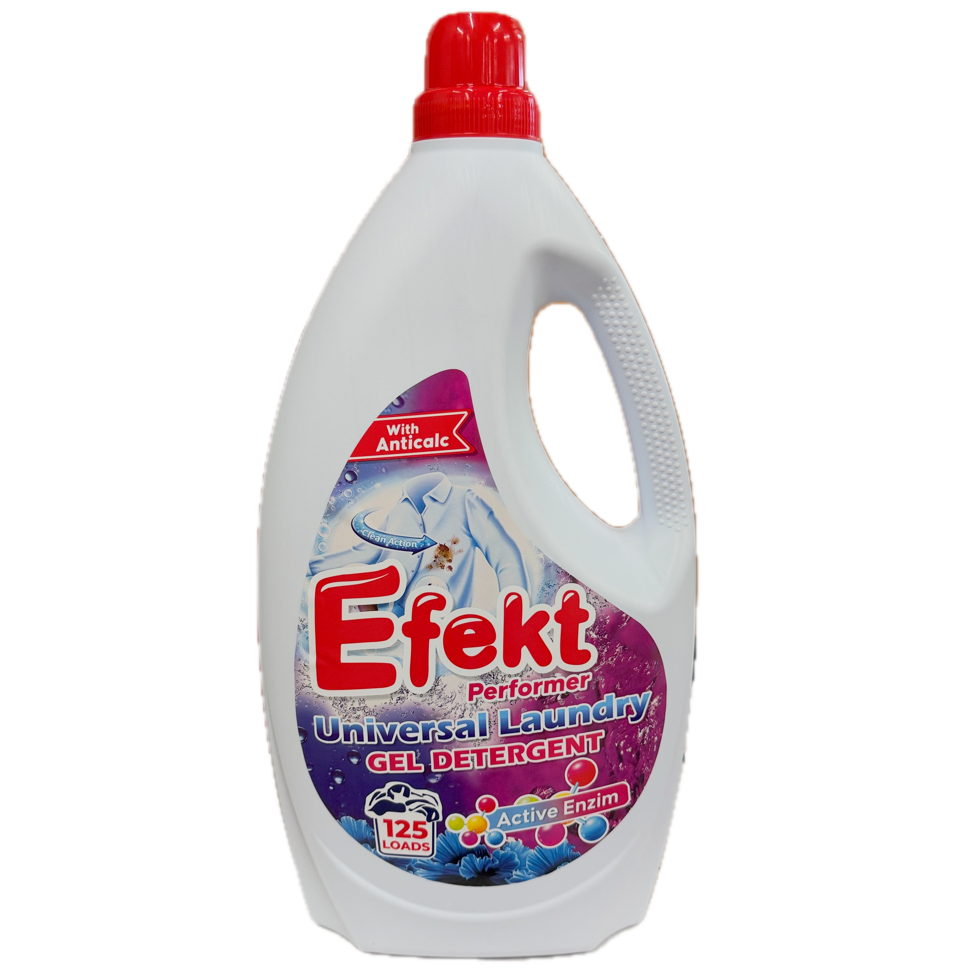 Efekt Detergent Rufe Gel Universal Active Enzim 5L, 125 Spalari, Efect Anticalcar
