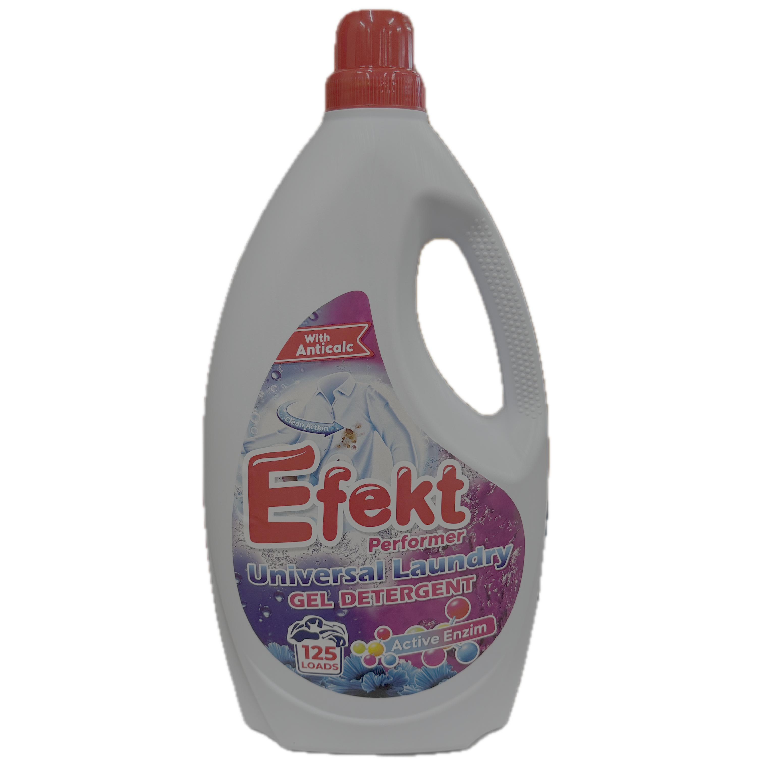 Efekt Detergent Rufe Gel Universal Active Enzim 5L, 125 Spalari, Efect Anticalcar