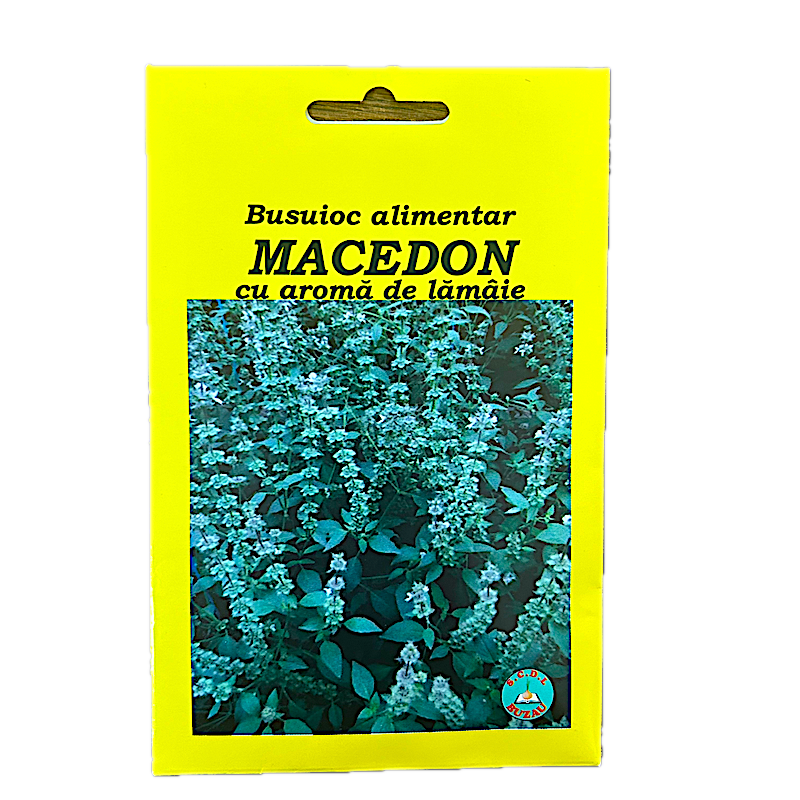 Seminte Busuioc Macedon Cu Aroma De Lamaie 5 Gr, Scdl Buzau