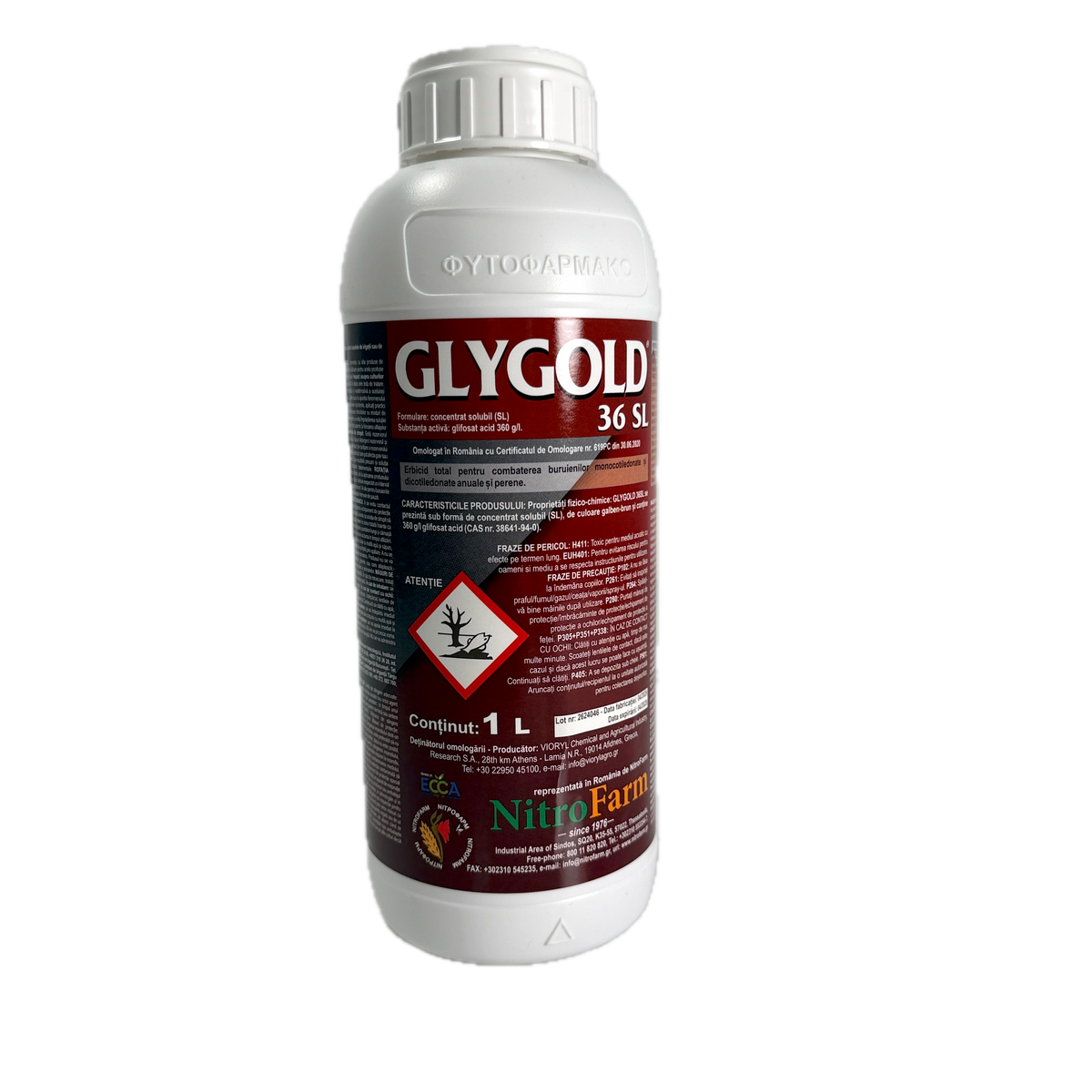 Glygold 1L, Erbicid Total Sistemic, Post Emergent, Neselectiv, Glifosat (Buruieni Monocotiledonate Si Dicotiledonate, Anuale Si Perene)
