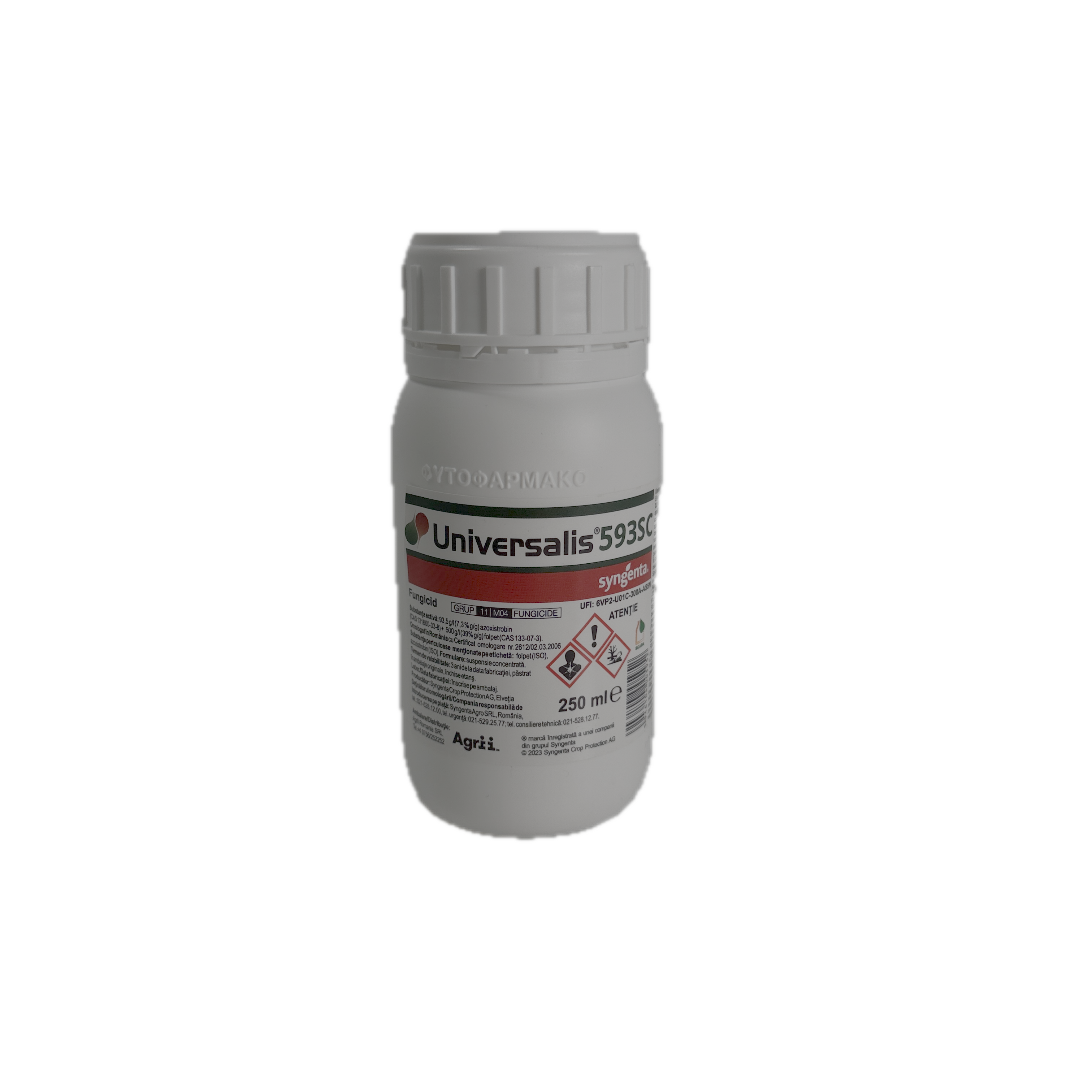 Universalis 593Sc 250 Ml, Fungicid Sistemic Si De Contact, Syngenta, 2 Substante Active, Vita De Vie (Fainare, Mana, Putregaiul Cenusiu)