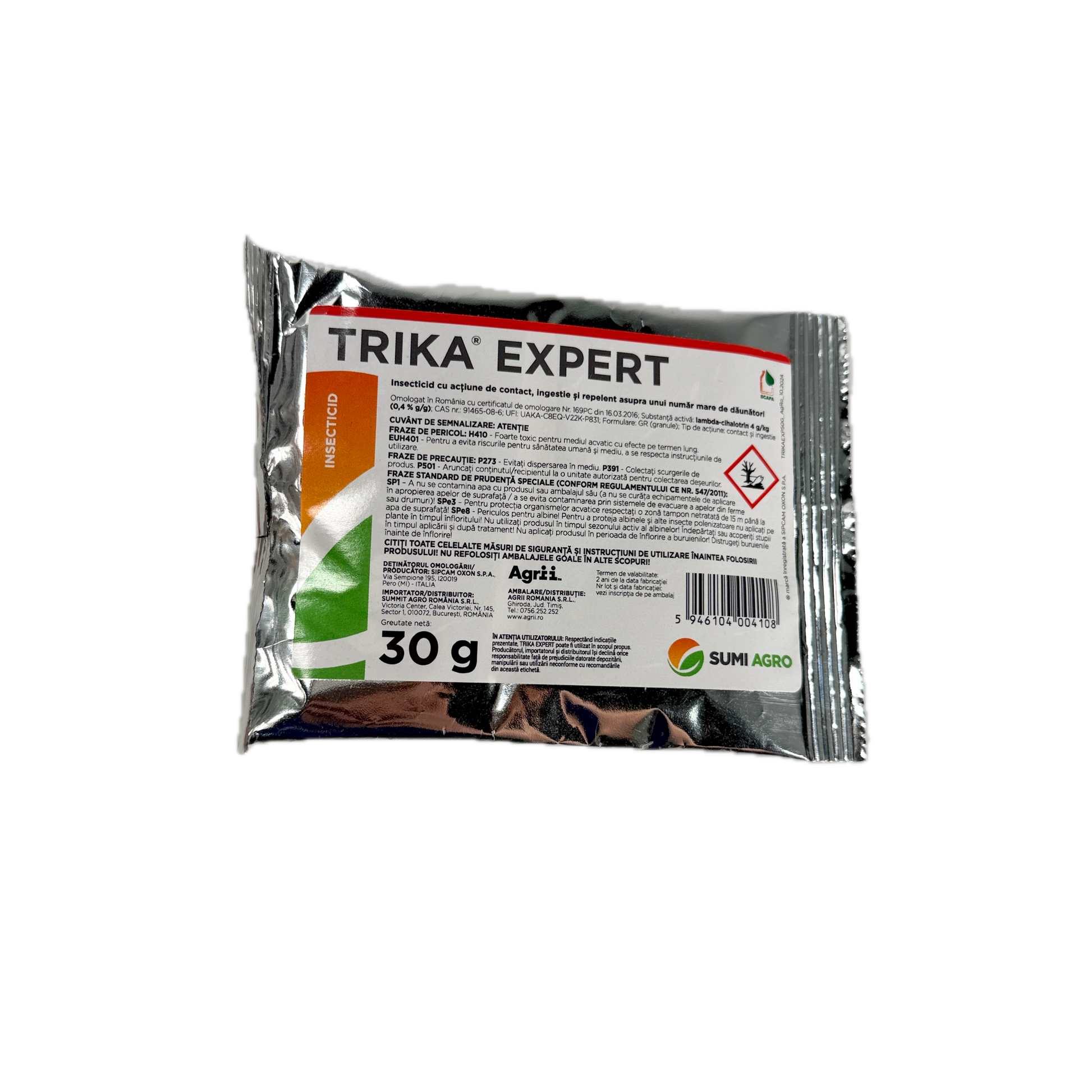 Trika Expert 30 Gr, Insecticid De Contact Si Ingestie, Combate Buha Semanatorilor, Carabusul De Mai, Viermele Sarma (Porumb, Sorg, Mei, Floarea Soarelui, Cartof, Pepeni, Morcov, Varza, Flori, Tomate, Vinete)