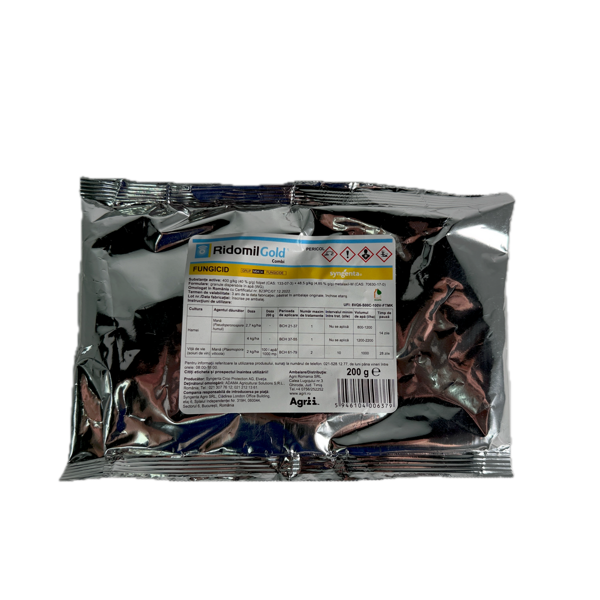 Ridomil Gold Combi 200 Gr, Fungicid Sistemic, Syngenta, Mana Vitei De Vie, Mana Hameiului