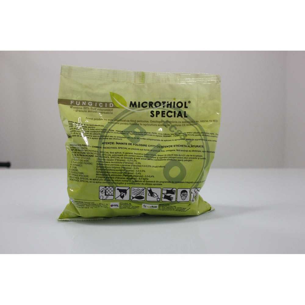 Microthiol Special 1 Kg Fungicid De Contact Pe Baza De Sulf, Upl, Fainare (Castraveti, Mar, Cereale Paioase, Piersic, Coacaz, Silvicultura, Vita De Vie)