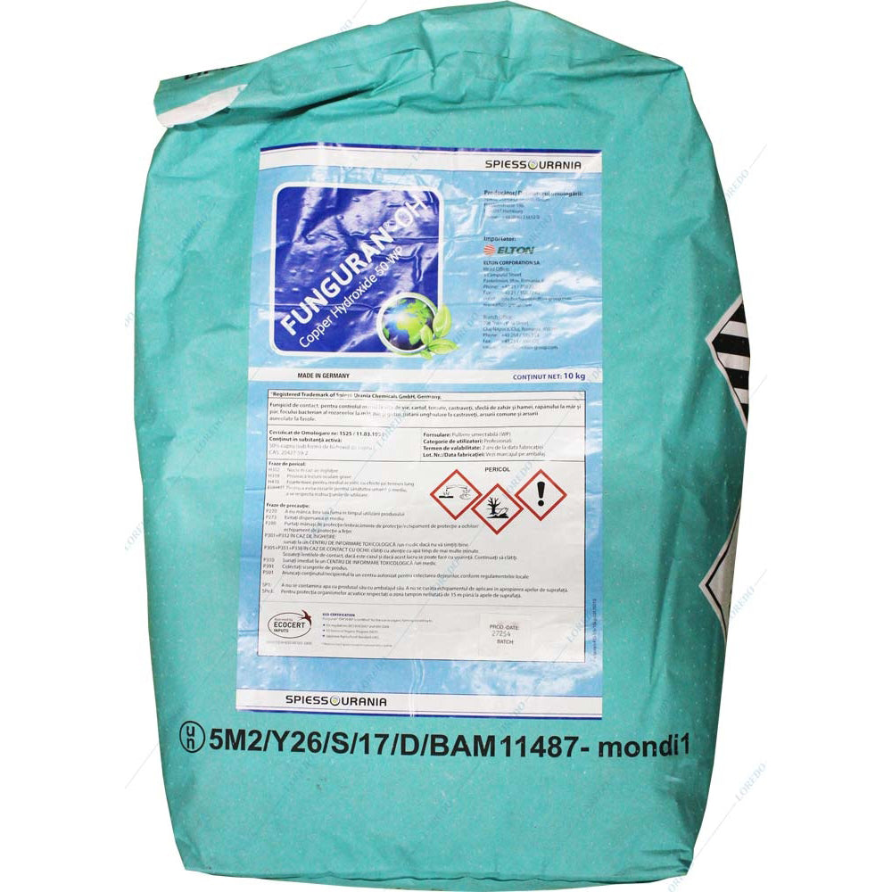 Funguran Oh50Wp 10 Kg Fungicid Cupric De Contact (Vita De Vie, Cartof, Tomate, Sfecla Zahar, Hamei, Castraveti, Mar, Par, Gutui, Fasole)