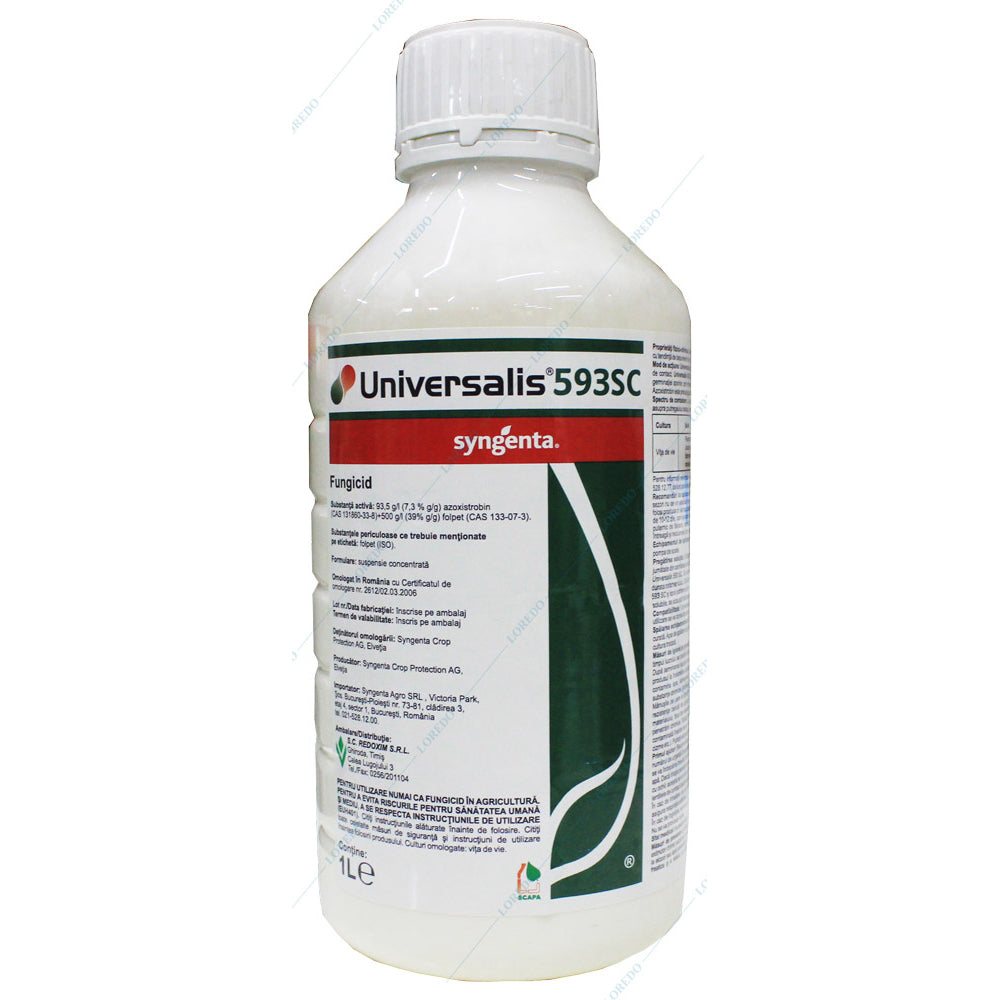Universalis 593Sc 1L, Fungicid Sistemic Si De Contact, Syngenta, 2 Substante Active, Vita De Vie (Fainare, Mana, Putregaiul Cenusiu)
