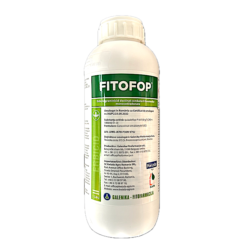 Fitofop 1L, Erbicid Sistemic, Selectiv, Postemergent, Foliar, Galenika, Rapita, Morcovi, Floarea Soarelui, Fasole, Mazare, Soia, Cartof, Sfecla De Zahar, Tomate
