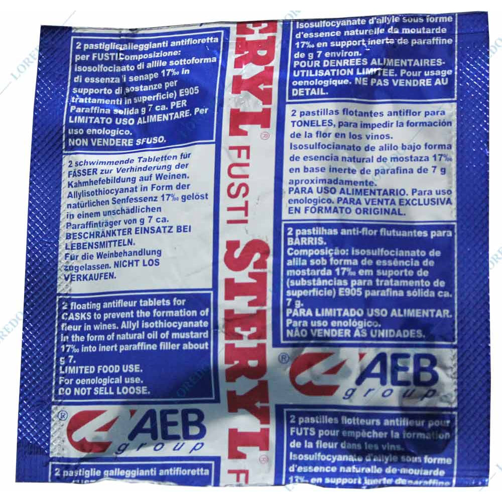 Steryl Vasche, Aeb (Pastile Antifloare Vin) Pentru Butoaie