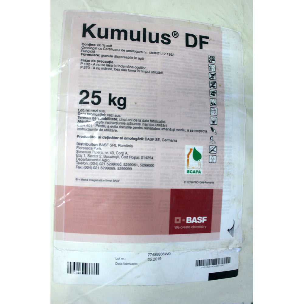 Kumulus Df 25 Kg Fungicid De Contact Pe Baza De Sulf, Basf, Fainare (Vita De Vie, Mar, Castraveti)