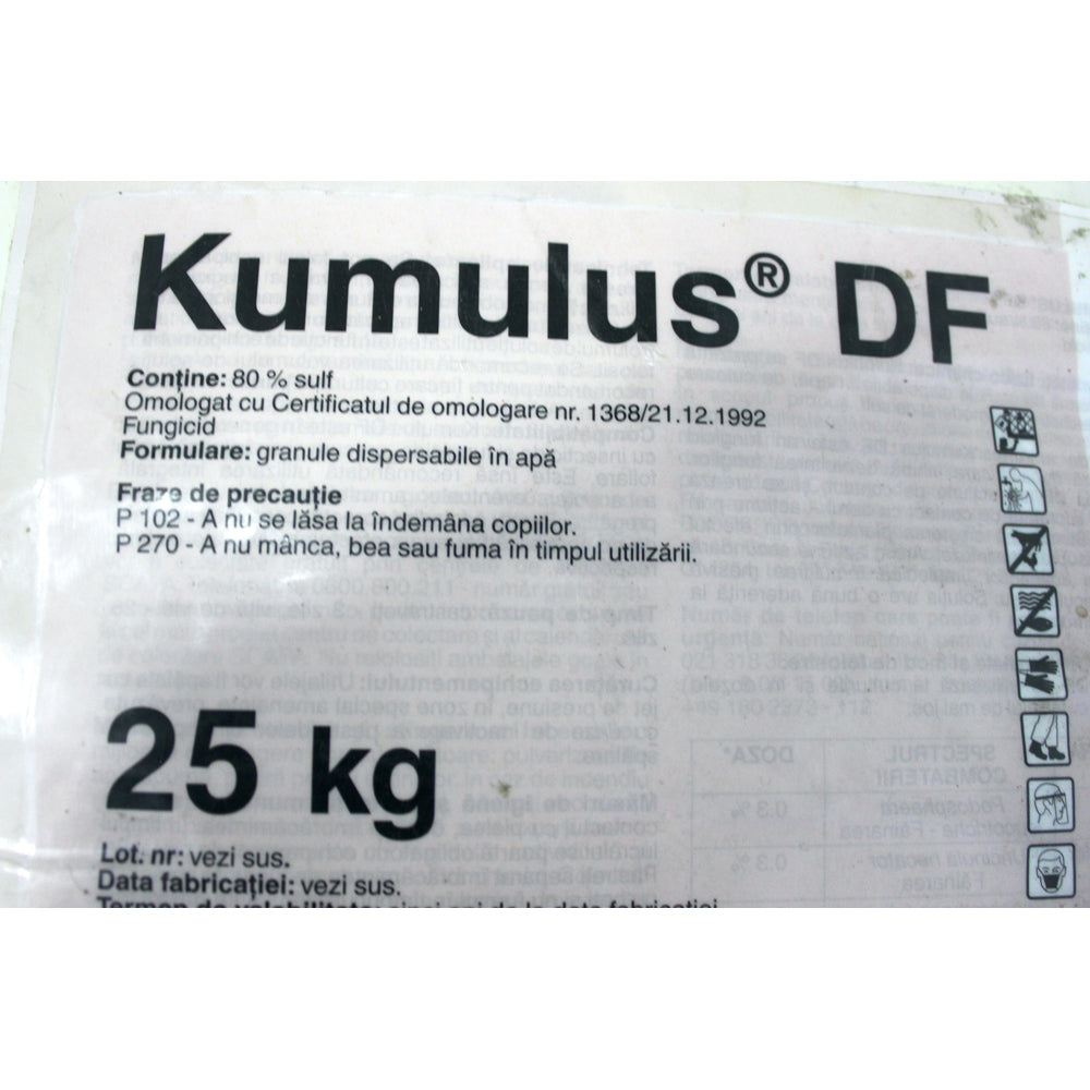 Kumulus Df 25 Kg Fungicid De Contact Pe Baza De Sulf, Basf, Fainare (Vita De Vie, Mar, Castraveti)