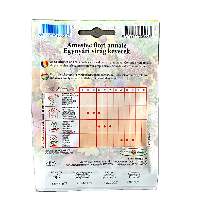Seminte Amestec Flori Anuale 0,7 Gr, Prima Sementi