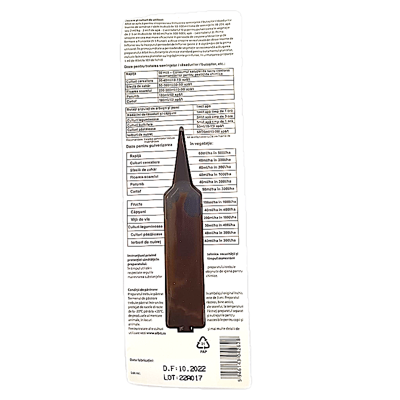 Albit 10 Ml, Biostimulator (Tratament Seminte, Ingrasamant Foliar Concentrat)