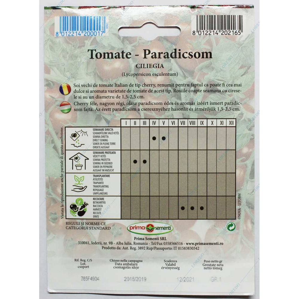 Seminte Tomate Cherry Ciliegia