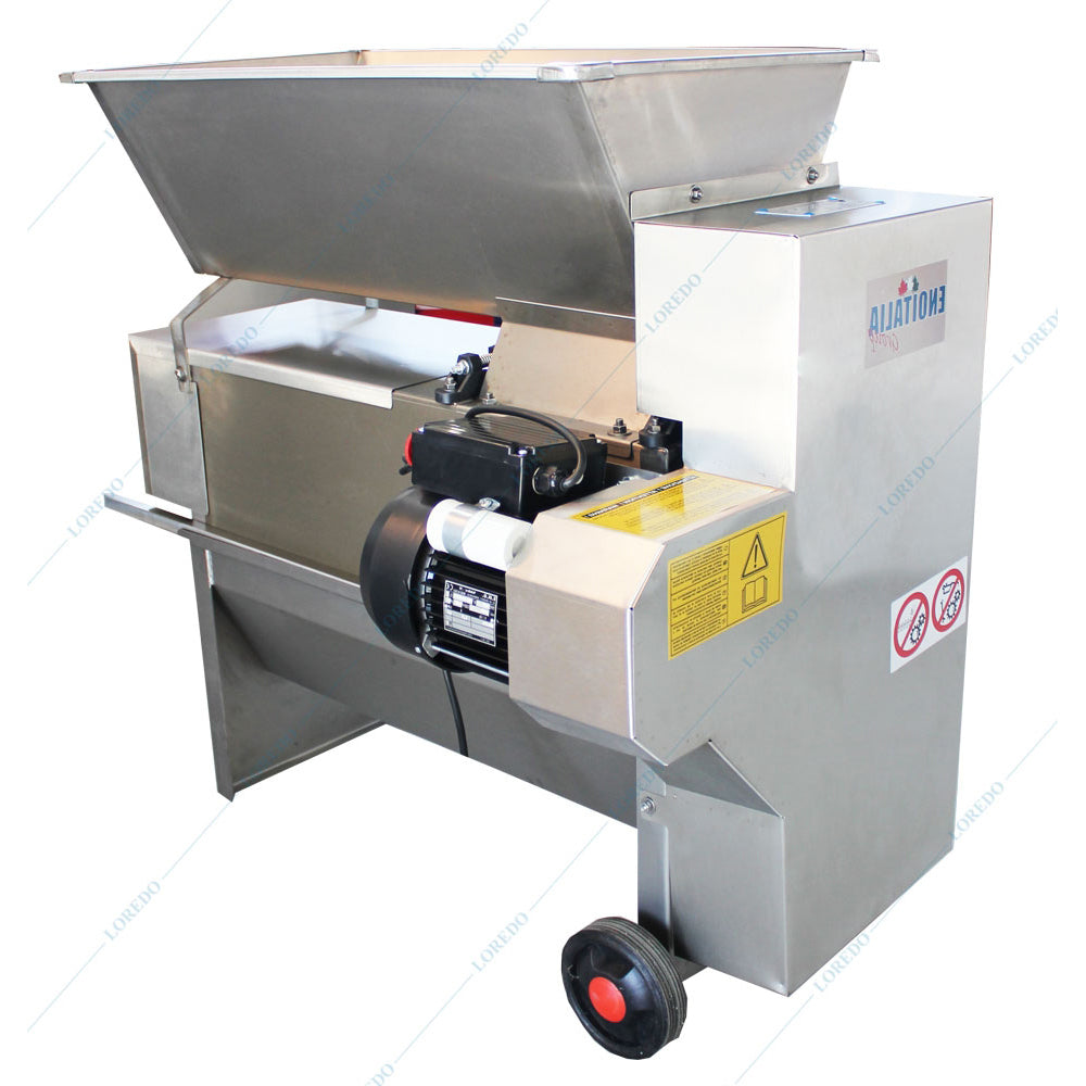 Eno 20 Inox, Zdrobitor Desciorchinator Struguri, Cu Motor, Enoitalia, Cuva Si Carcasa Inox, Cuva Cu Snec, Pompa Preluare Mustuiala, Motor 1,5 Kw, Productivitate 1600-1800 Kg/H, Productie Italia