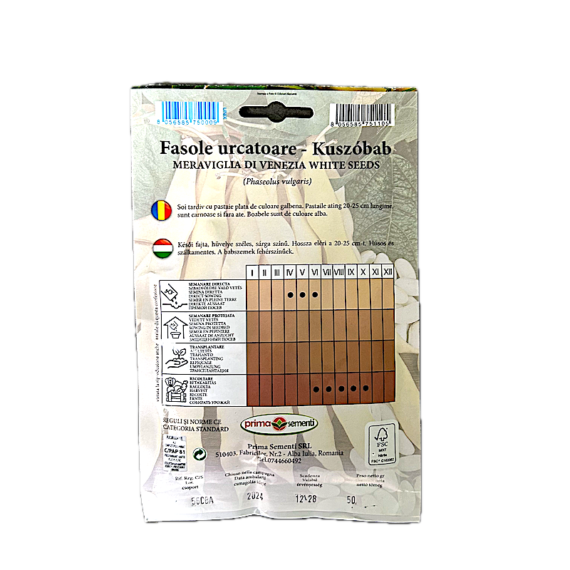 Seminte Fasole Lata Urcatoare Galbena Meraviglia Di Venezia 50 Gr, Prima Sementi