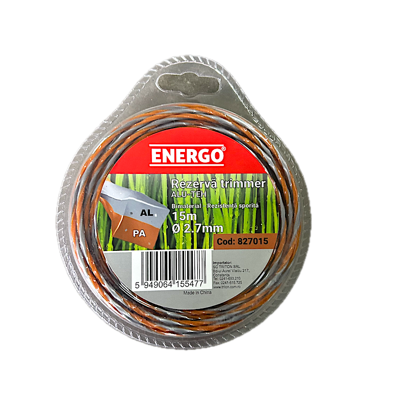Fir Trimmer Alu-Teh 2,7 Mm, 15 M, Patrat, Energo