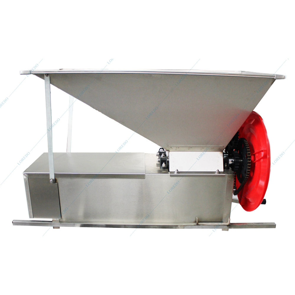 Eno 3 Inox Manual, Zdrobitor Desciorchinator Struguri, Enoitalia, Cuva Si Carcasa Inox, Cuva Cu Valturi, Productivitate 300-500 Kg/H, Productie Italia