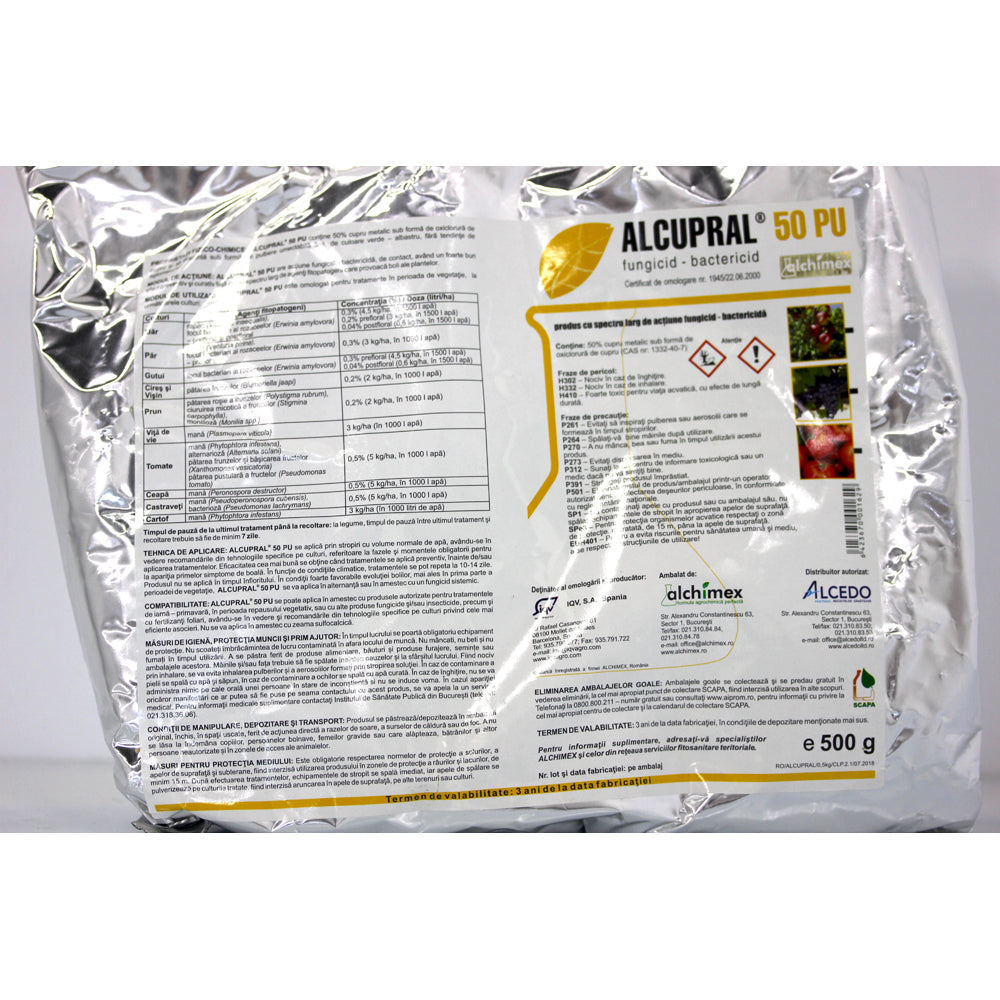 Alcupral 50Pu 500 Gr, Fungicid Contact (Pomi, Legume, Vita De Vie)