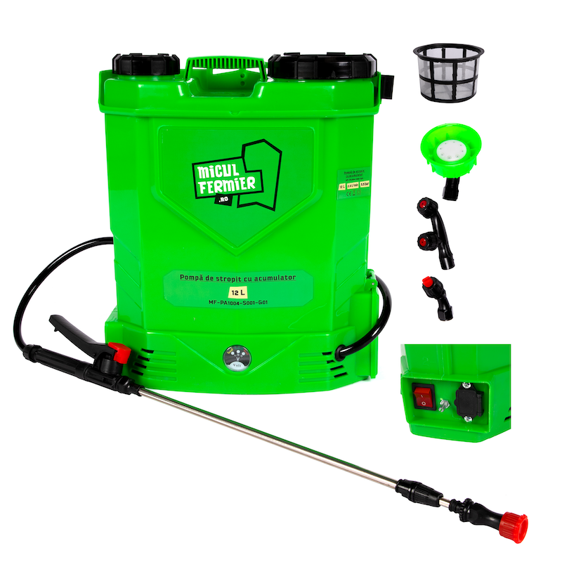 Pompa De Stropit 12 L Cu Acumulator, Micul Fermier Mf-Pa1004-S001-G01 